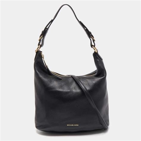 michael kors lupita schwarz hobo|MICHAEL Michael Kors Lupita Large Leather Hobo .